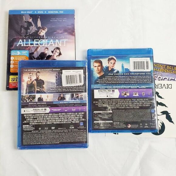 Divergent  Allegiant Blu-ray + DVD + Digital HD Shailene Woodley Theo James - Picture 3 of 3